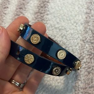 Tory Burch Navy Gold wrap bracelet